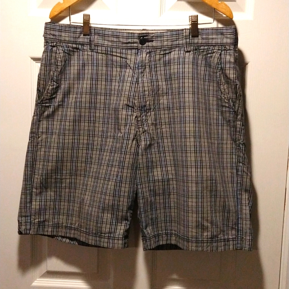 Nautica Blue Navy Plaid Shorts Men's Size 36